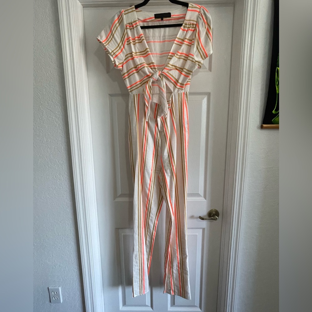 Kendall & Kylie White Top with Orange and Yellow Accents